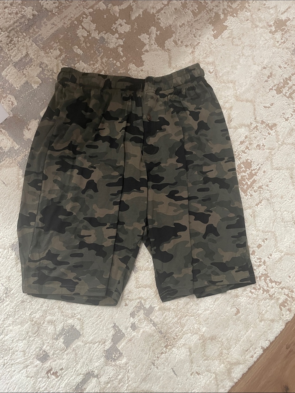 Men's Camouflage Athletic Shorts - Olive Camo